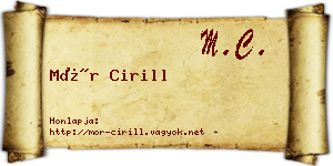 Mór Cirill névjegykártya
